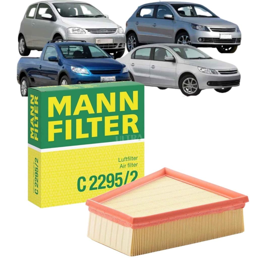 Filtro Ar VW Volkswagen Gol / Saveiro / Fox / Voyage - 1.6 8V EA111 (Mann C2295/2)