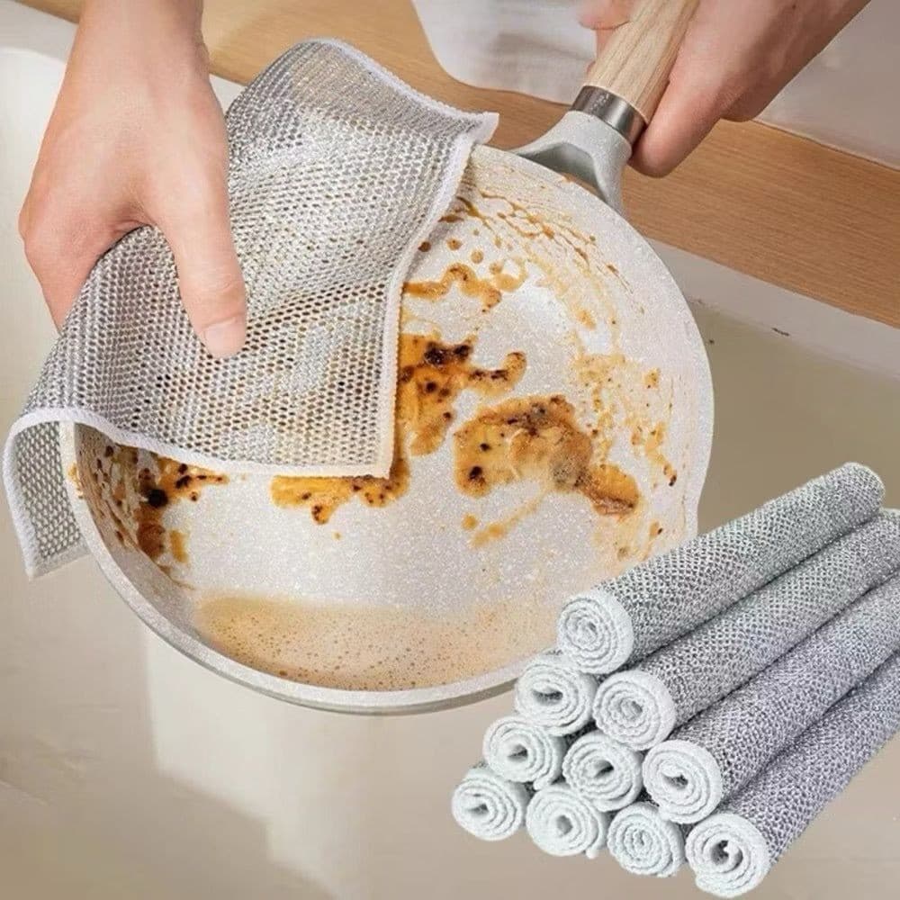 Kit 6/12/18/24 Panos De Limpeza Aço Premium Reutilizável Área Panela Fogão Toalha Louça
