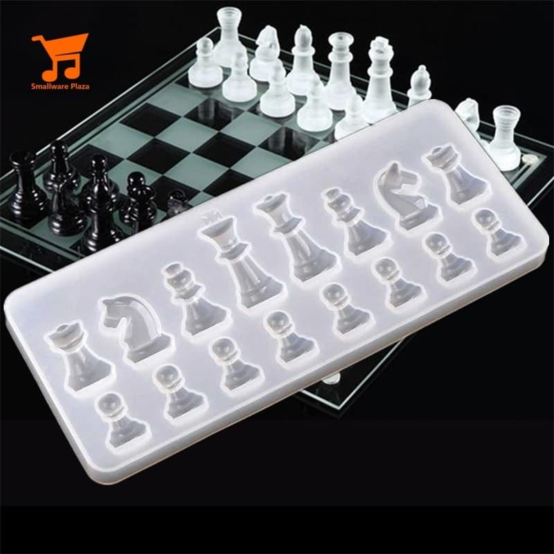 Conjunto De Moldes De Fundição De Resina De Silicone , Molde De Xadrez Artesanal , Faça Você Mesmo , Artesanato Para Arg