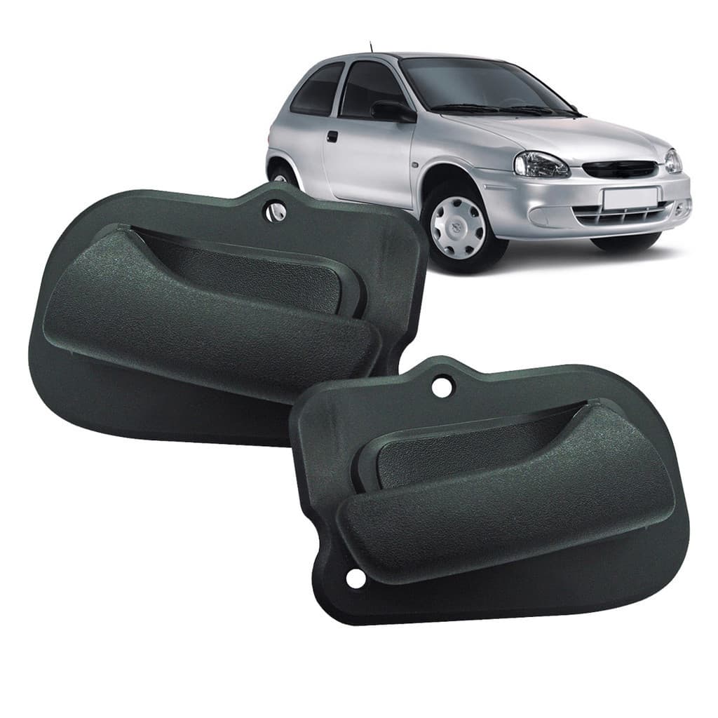 Par Maçaneta Interna Gatilho Preto Corsa Hatch Sedan Wagon Wind 1994 A 2001 Classic 2000 A 2009