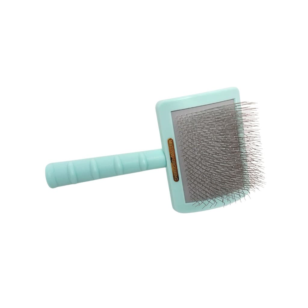 Rasqueadeira Pet Cães e Gatos MBS Colors Com Pinos Extra Longos Verde G