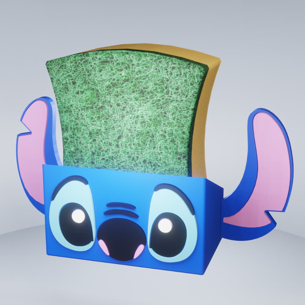 Organizador de Pia Porta Bucha LILO E STITCH Decorativo Cozinha Lavatório Sabonete Personalizado Saboneteira Esponja De