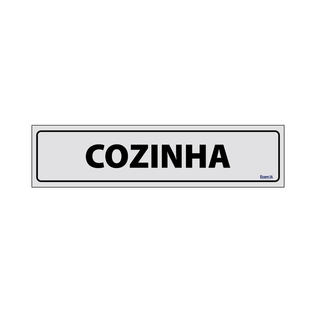 Placa De Sinalização Cozinha 30x7 Ecom IA - B-509 F9e