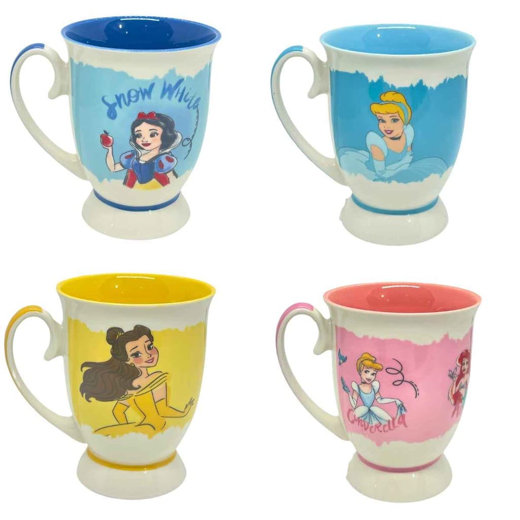 Caneca 300mL Princesas Royal Disney Original - Zona Criativa - Em Cerâmica Com Embalagem Premium