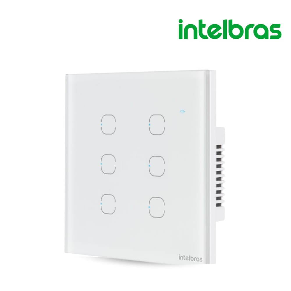 Interruptor Inteligente Elétrico Smart Wifi Touch Branco Intelbras Compatível Voz Alexa Google Assistente Casa EWS 1006