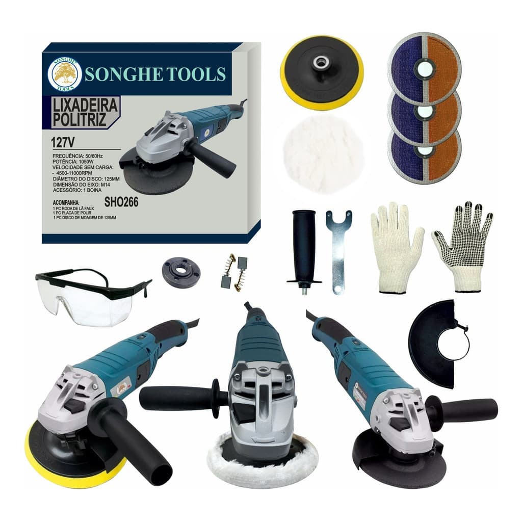 Politriz Lixadeira Esmerilhadeira 6 Velocidades 1050w SH TOOLS Envio Imediato