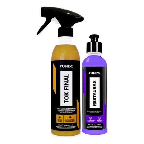 Kit Cera Carnaúba Tok Final 500ml + Restaurax Vonixx 240ml