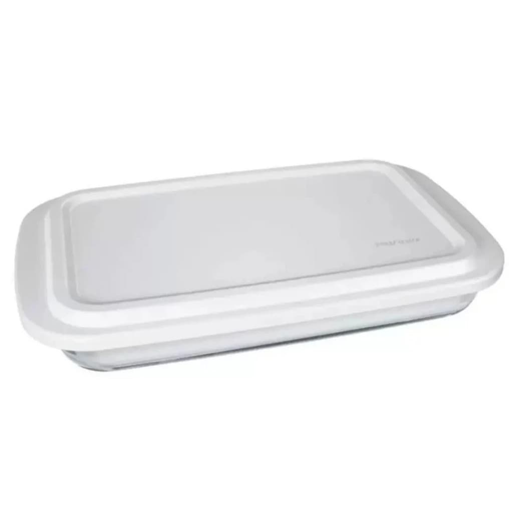 Forma Assadeira Lasanheira Travessa Retangular Marinex 1,6 L Vidro Temperado Resistente