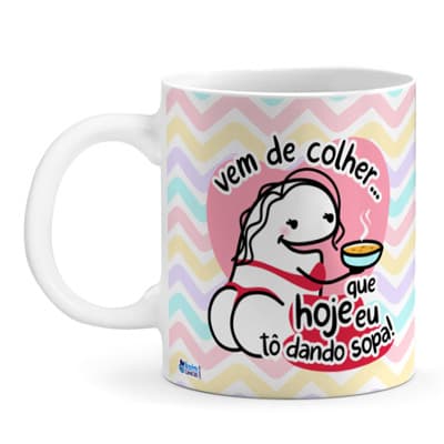 Caneca Flork - Vem de Colher que Hoje Estou Dando Sopa