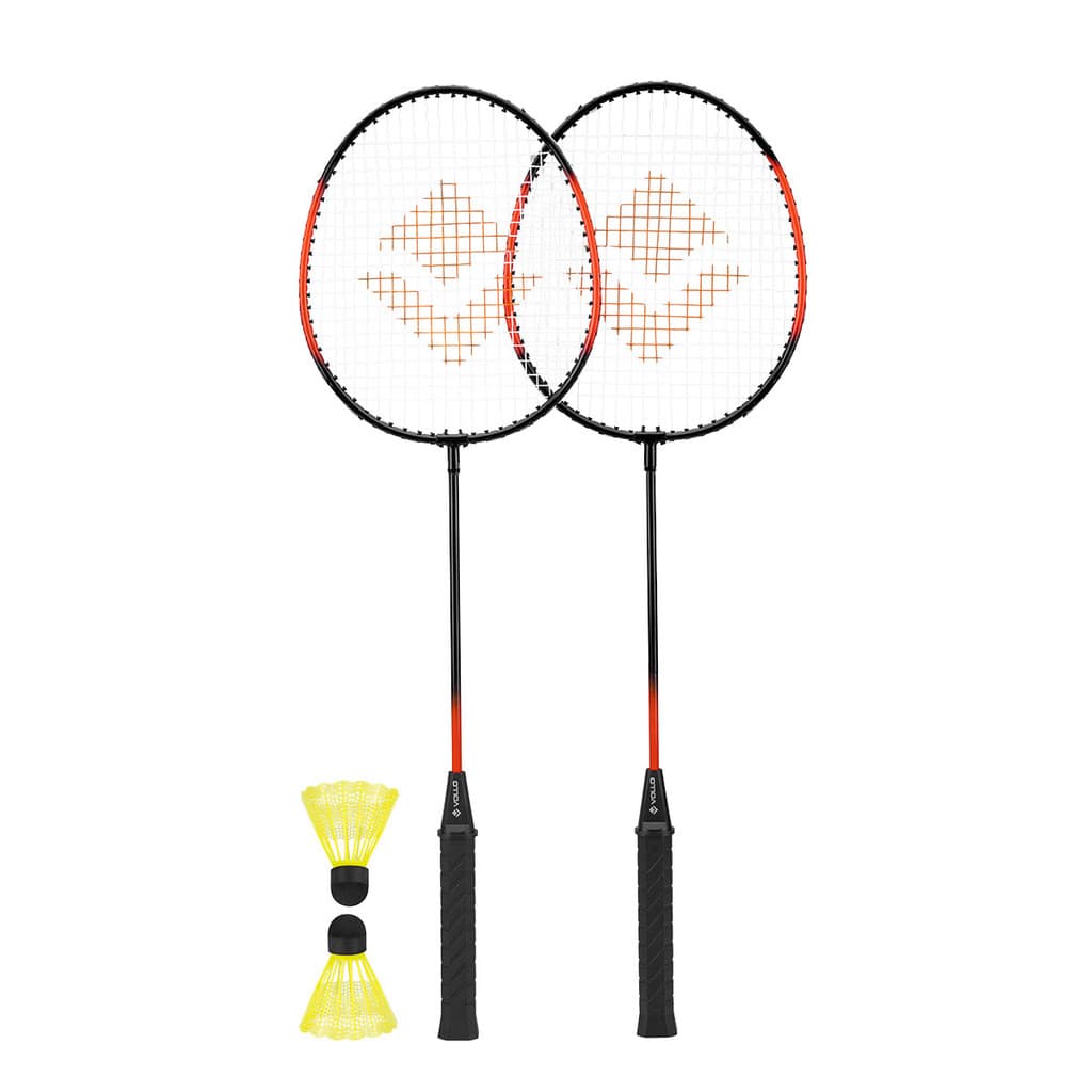Kit Badminton Completo 2 Raquetes e 2 Petecas Vollo