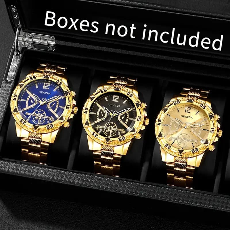 Kit 8 Relogios Masculino Pulseira Em Aço Luxo Analogico Elegante Sport Social