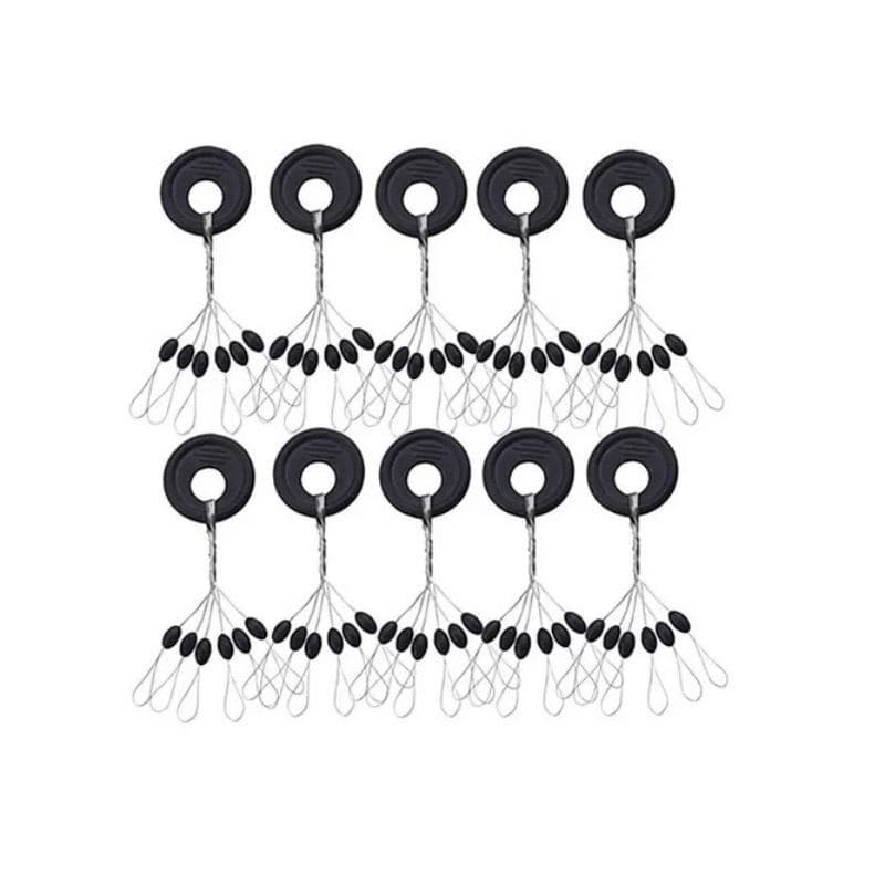 Kit C/60/120/300 Stopper Pesca Borrachinhas Linha Trava Chumbo Stop