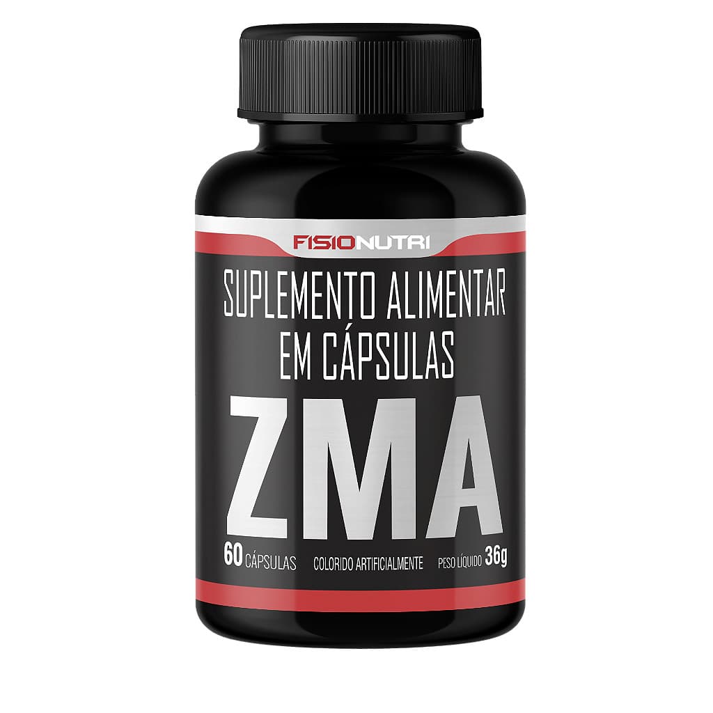 ZMA  60 Cápsulas - Zinco, Magnésio e Vitamina B6 - Fisionutri