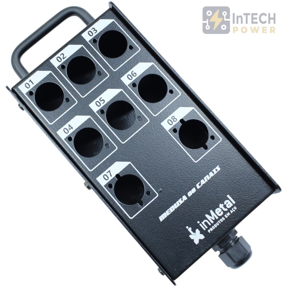 MEDUSA - PAINEL PARA DISTRIBUIÇÃO DE SONORIZAÇÃO DE 08 VIAS SEM CONECTORES
