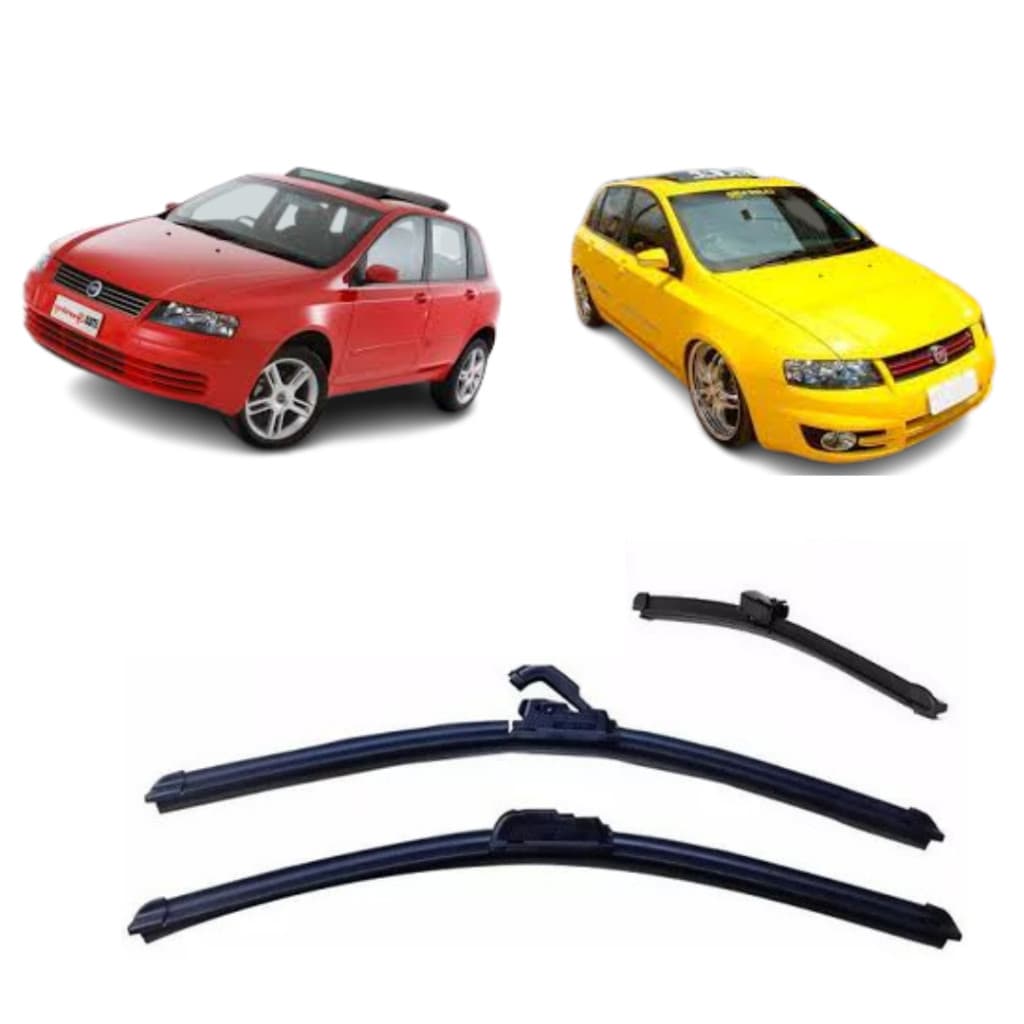 Kit Palheta Limpador Parabrisa Dianteiro Traseiro Fiat Stilo
