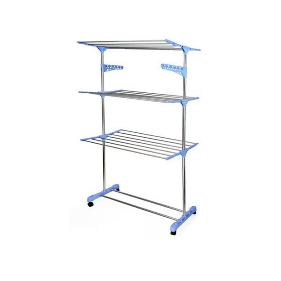 Varal De Roupa Retratil Articulado Dobravel Vertical C/ Roda