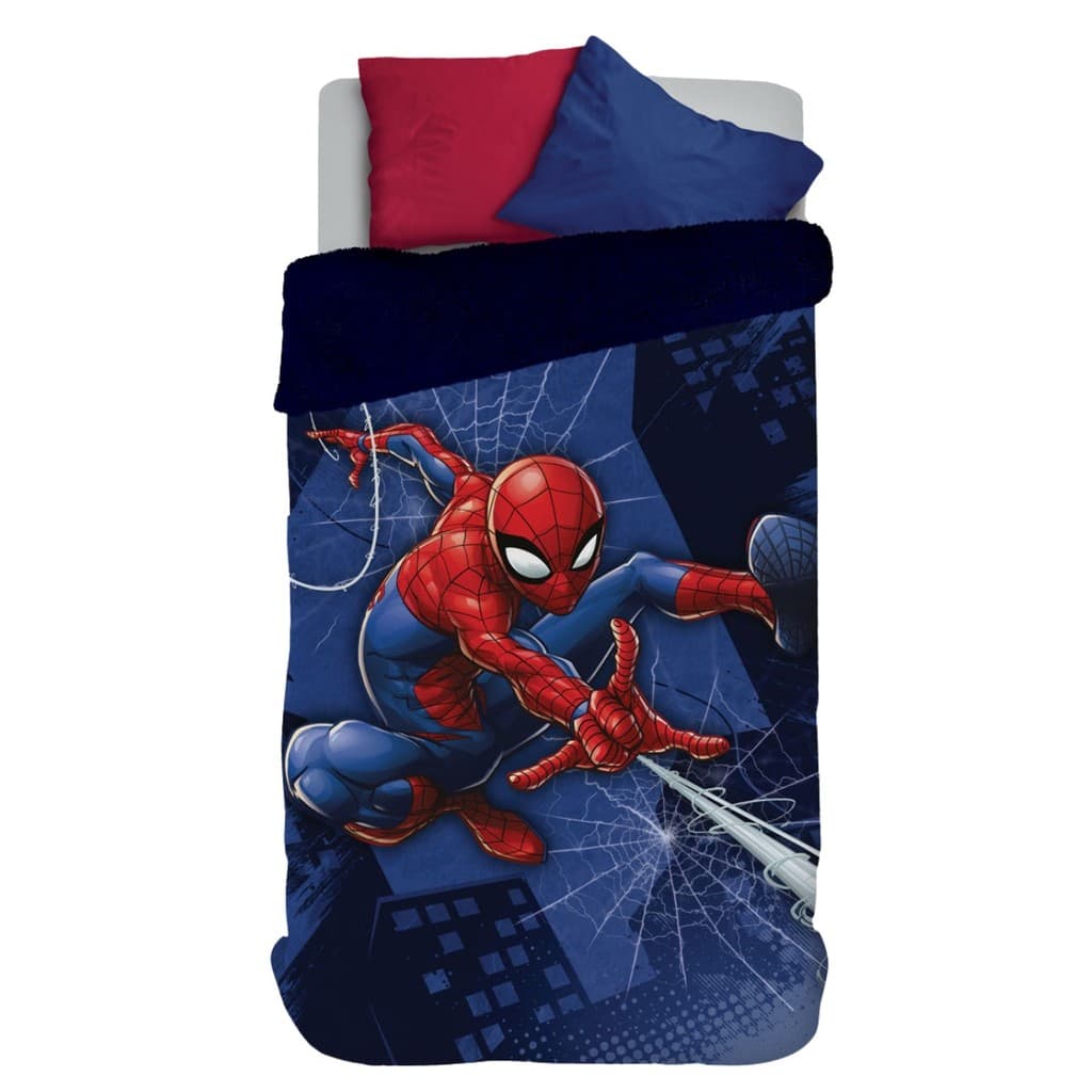 Edredom com Sherpa Dupla Face Homem Aranha Lepper