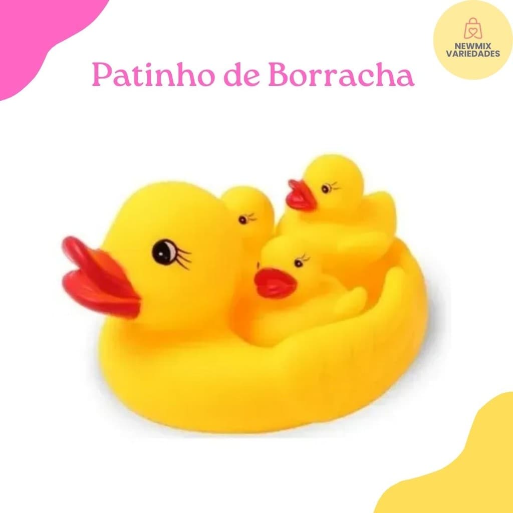 Brinquedos de Banho Pato –  Borracha Macia  - NEW