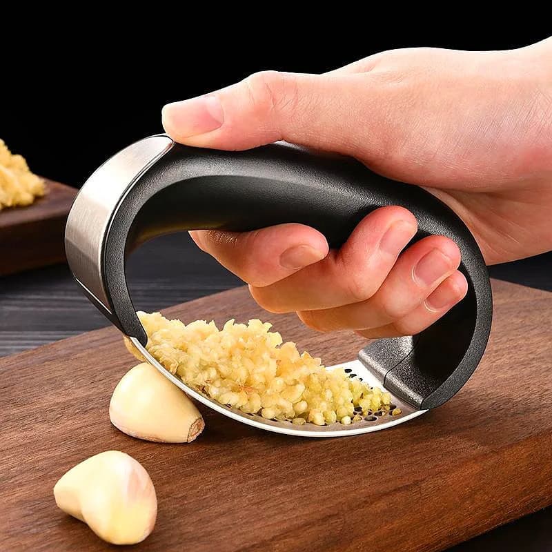 Amassador Espremedor Triturador De Alho Manual Cozinha Inox