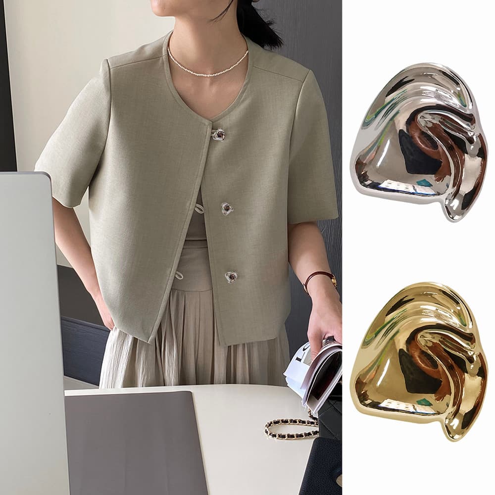 10 Peças/Conjunto Moda Simples Botões De Metal De Forma Irregular Casual Suit Jacket Coat Jumper Decorativos Acessórios De Costura