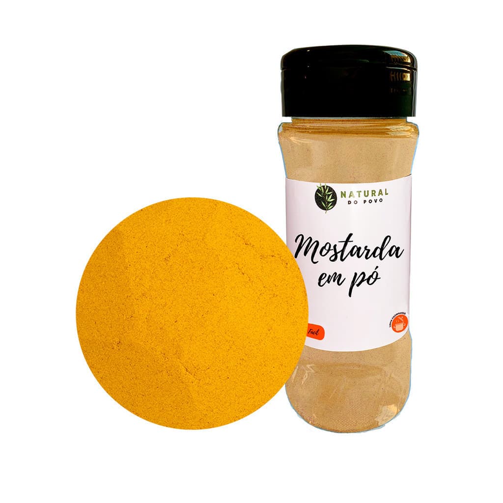 Tempero Mostarda em Pó Importada 100% Natural Qualidade Superior Pote com Dosador 50g