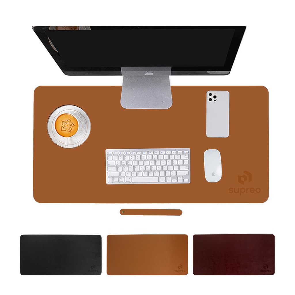 Mousepad de Couro Ecológico Grande Dupla Face Desk Pad Gamer Impermeável 70x30