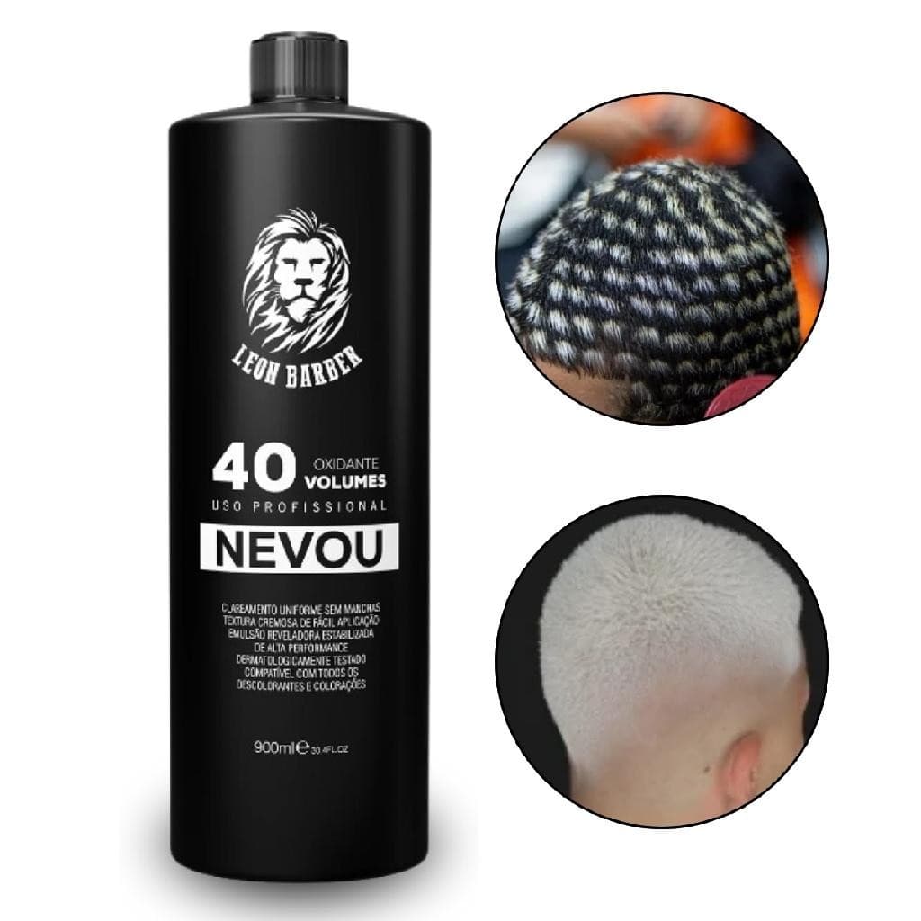 Água Oxigenada 40 Volumes 900ml Nevou Leon Barber Barbearia Cabeleireiro  Loiro Global Nevou