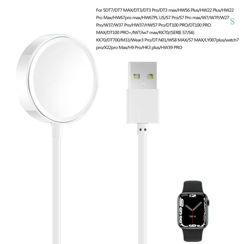 S Carregador Smartwatch Suporte Estável Do Relógio Compatível Carregamento USB DT3 DT100