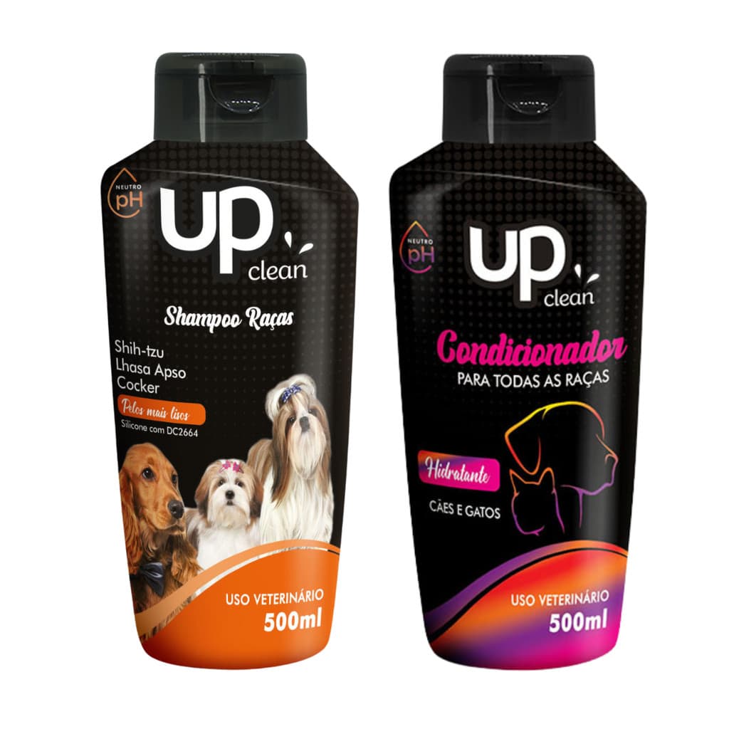 Kit Shampoo Condicionador 500ml Shih Tzu Lhasa Apso Cocker