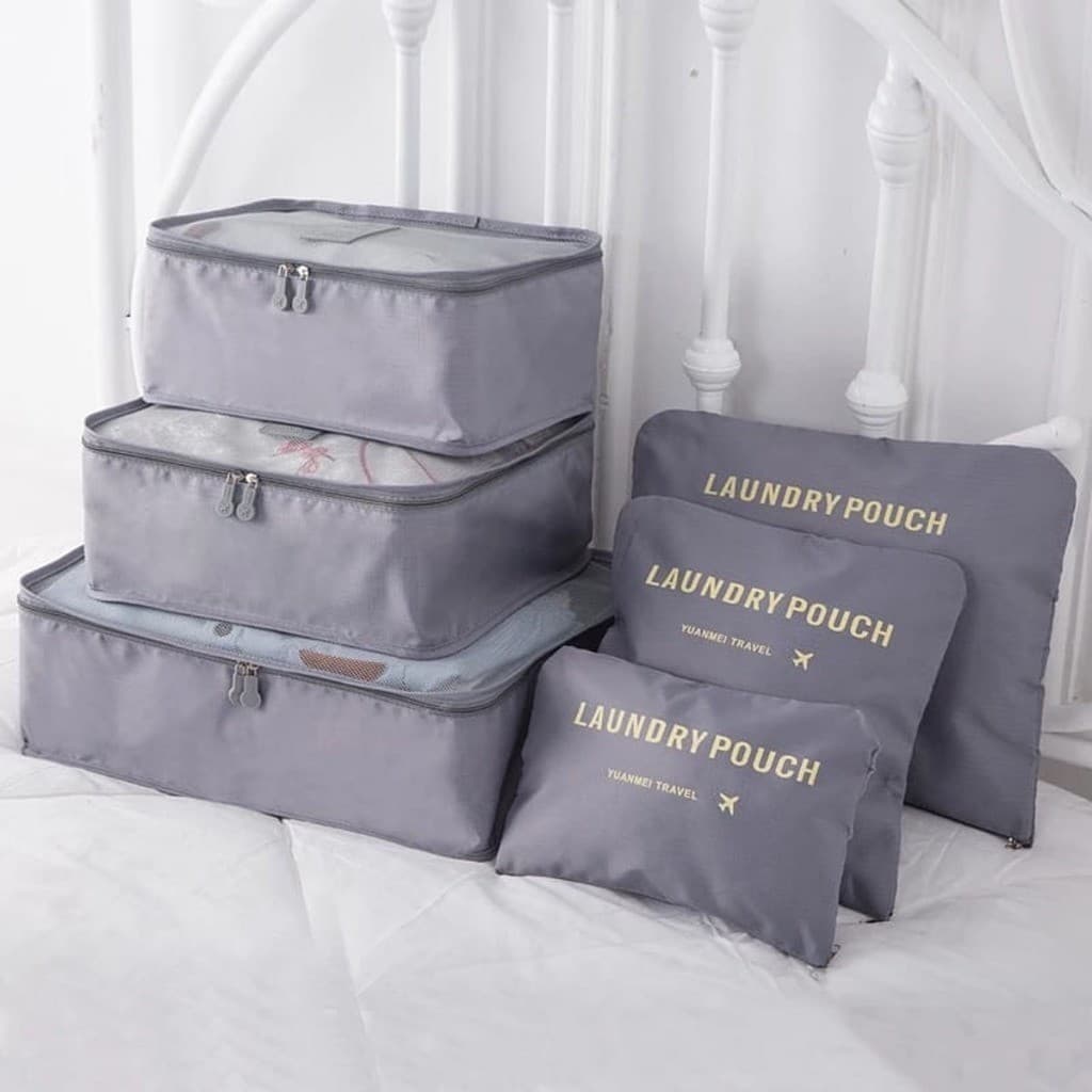 Kit 6 Bolsa De Armazenamento Organizador De Mala De Bagagem Viagem Necessaire Bolsa - BM-F1067