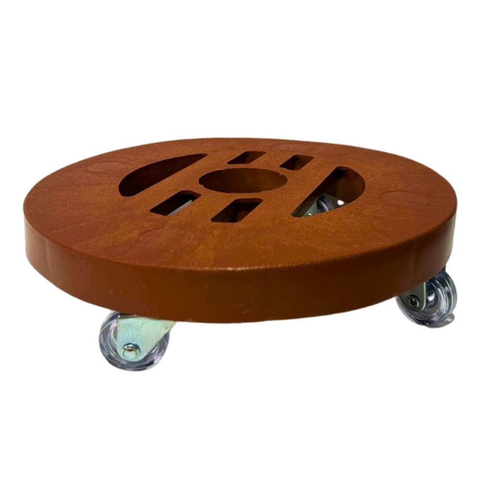 Suporte Para Vaso de Planta com Rodinhas Transparente 24cm