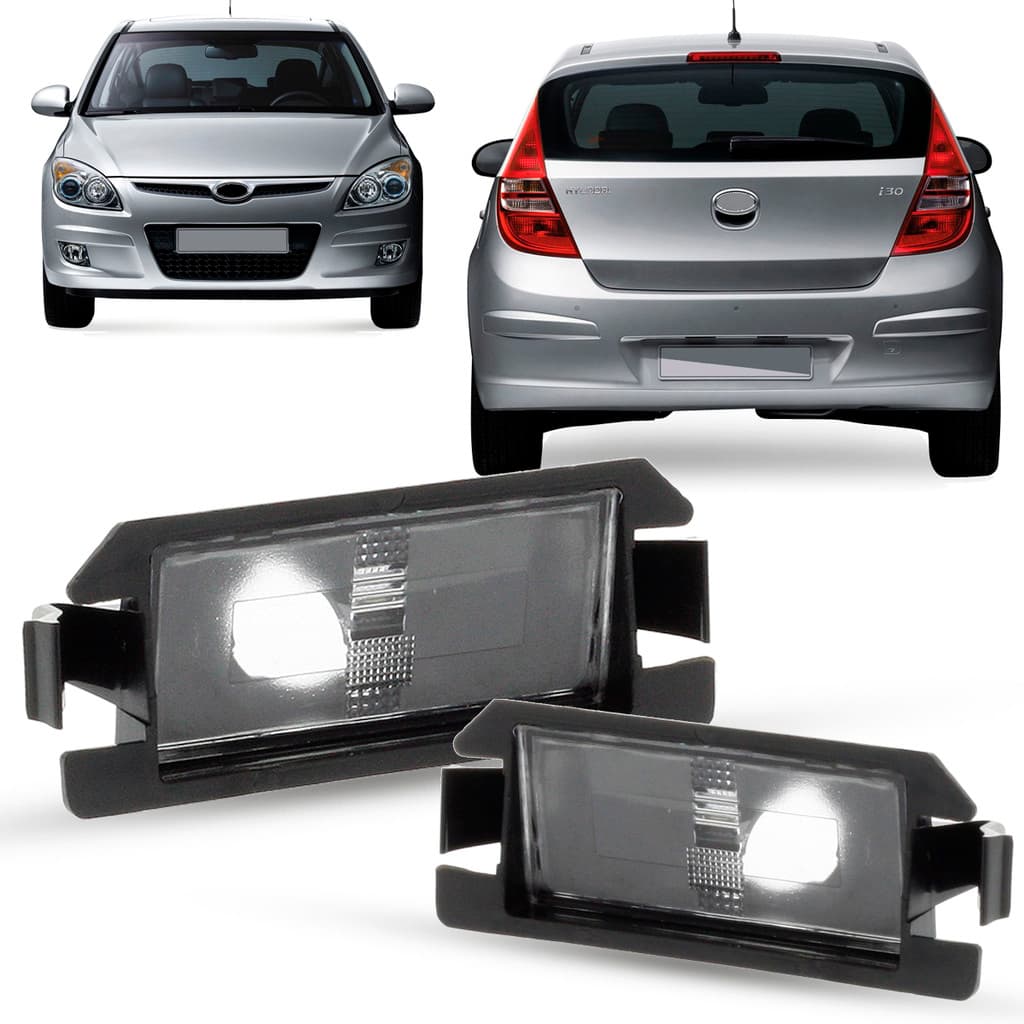 Par Lanterna Luz Placa Hyundai I30 Hatch 2008 2009 2010 2011 2012