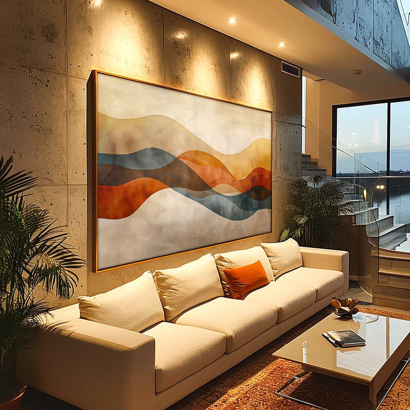 Quadro Decorativo Grande Nuances de Cores  Hall da Luxo Sala Quarto Casa Decoração De Parede Mdf Adesivo