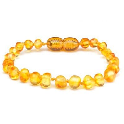 Pulseira de Âmbar Adulto Barroco Champagne Polido