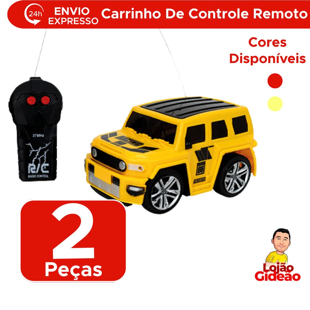 Carro De Controle Remoto Carrinho Brinquedo Para Criança Presente Lembrancinha Prenda