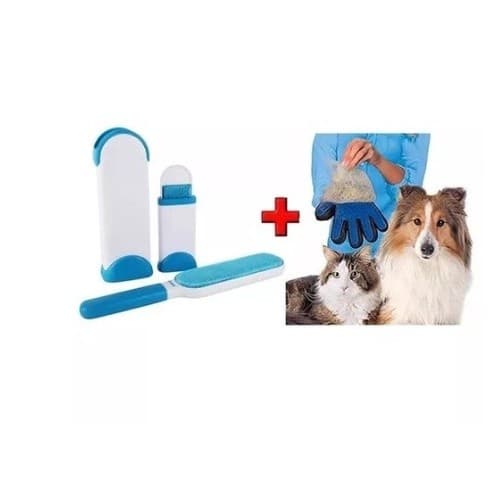 Escova Removedora De Pelos + Luva Nano Magnetica Hurricane Facil e Rapido
