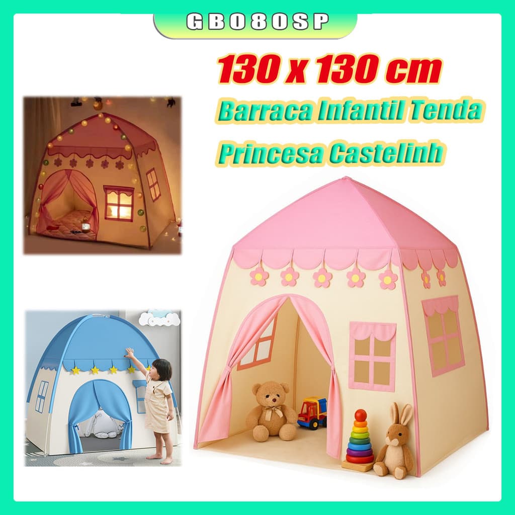 1.3M Barraca Infantil Tenda Princesa Castelinho Para Menina