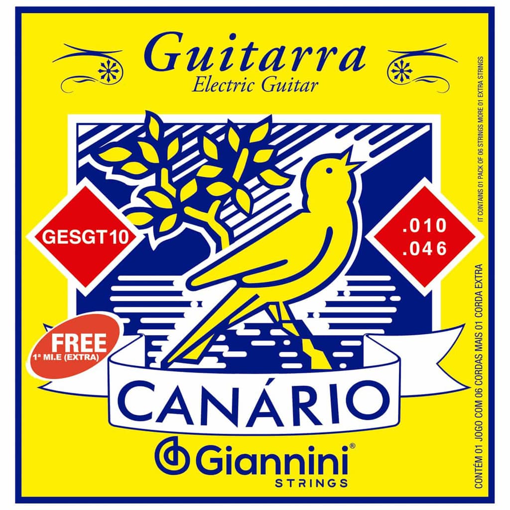 ENCORDOAMENTO GIANNINI CANARIO GUITARRA 0.010" GESGT10