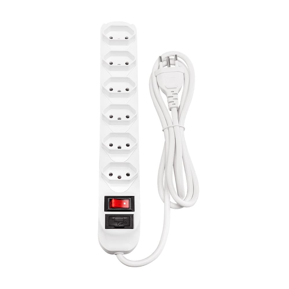 Protetor Eletrônico Intelbras com 6 tomadas EPE 1006 Branco