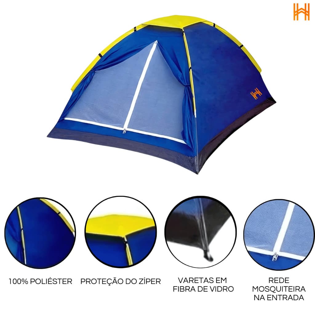 Barraca Camping Iglu 4 Pessoas Resistente - Barraca De Acampamento - Barraca Camping Praia