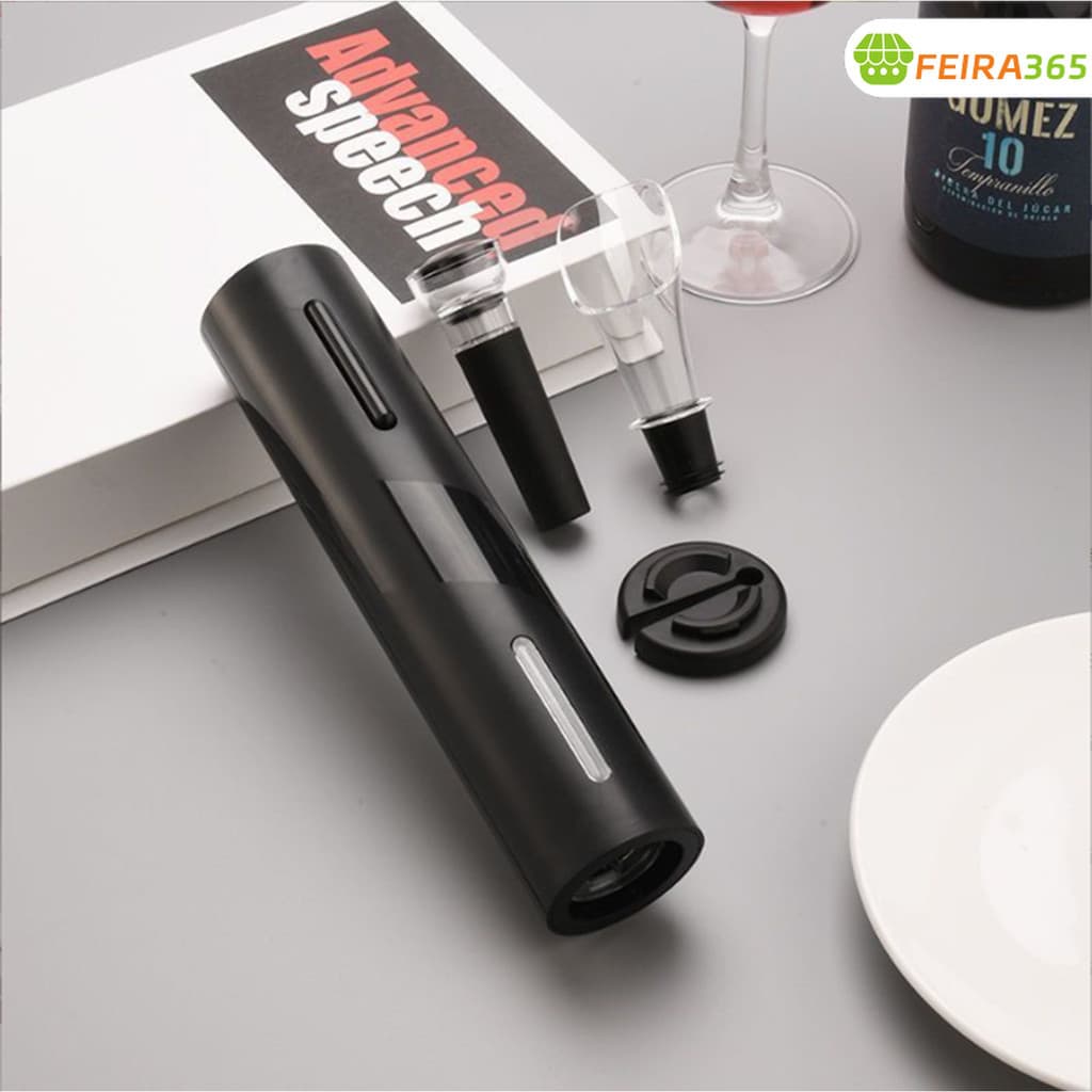 Abridor De Vinho Elétrico Automático A Pilha Saca Rolha Prático Para Cozinha Presente