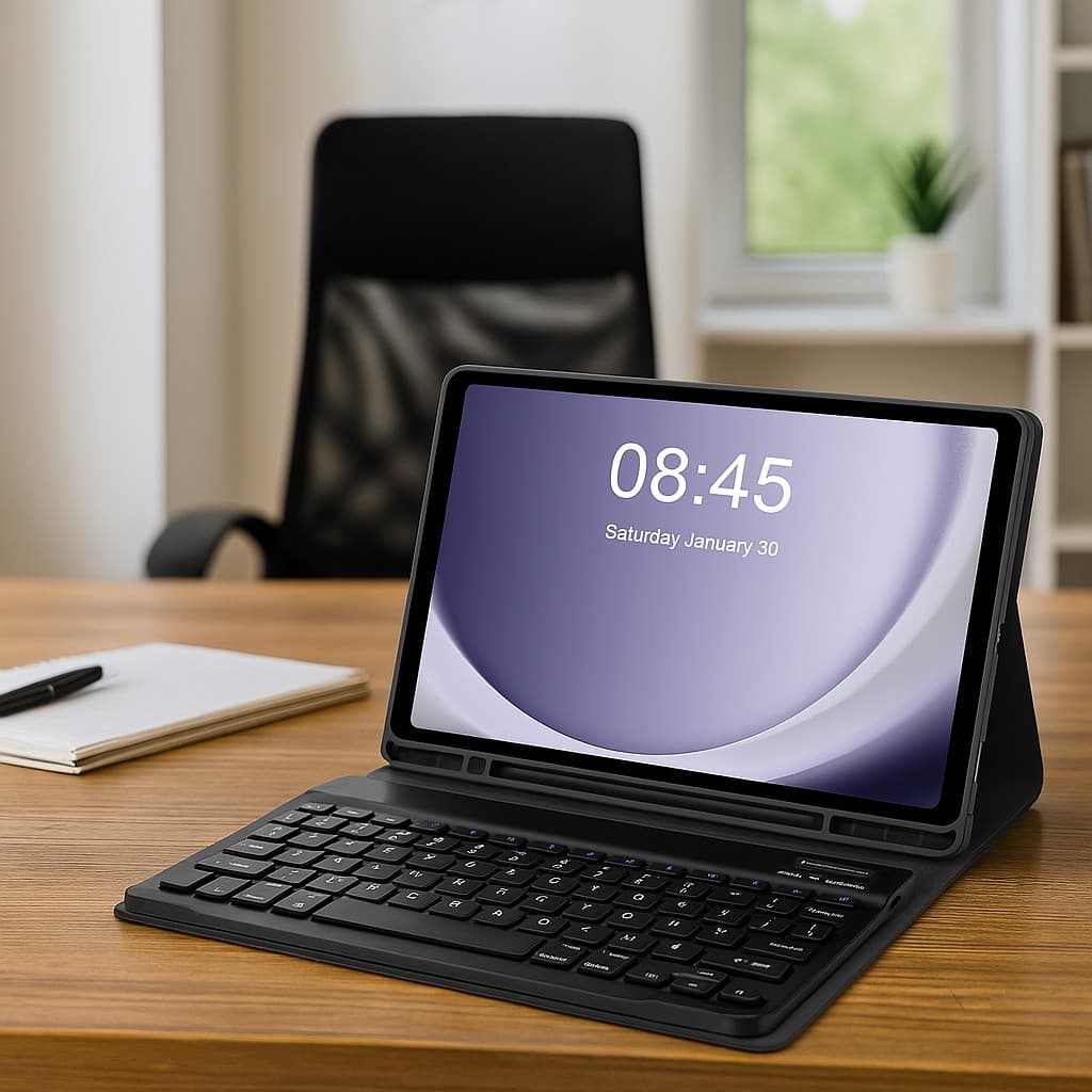 2025 Nova Capa Preta Para Samsung Tab S7/S8/S9/S9FE/S10FE Com Teclado Magnético Bluetooth ABNT E Touchpad