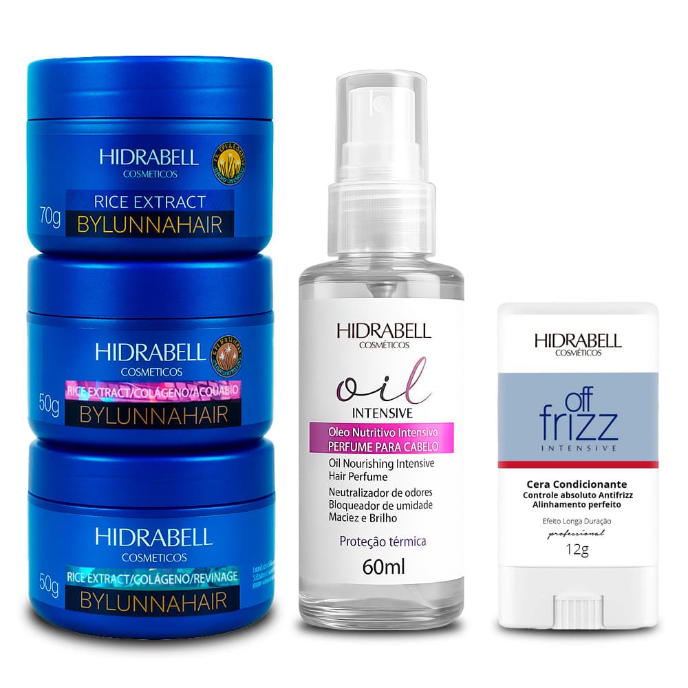 Combo 3 Hidratantes Faciais Perfume Capilar e Cera Antifrizz