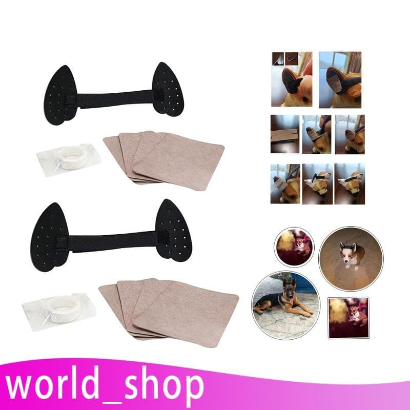 [World_shop] Orelhas De Cachorro Levantam-Se Suporte Material Adesivo De Orelha Durável Para Cuidados Com Os Ouvidos End