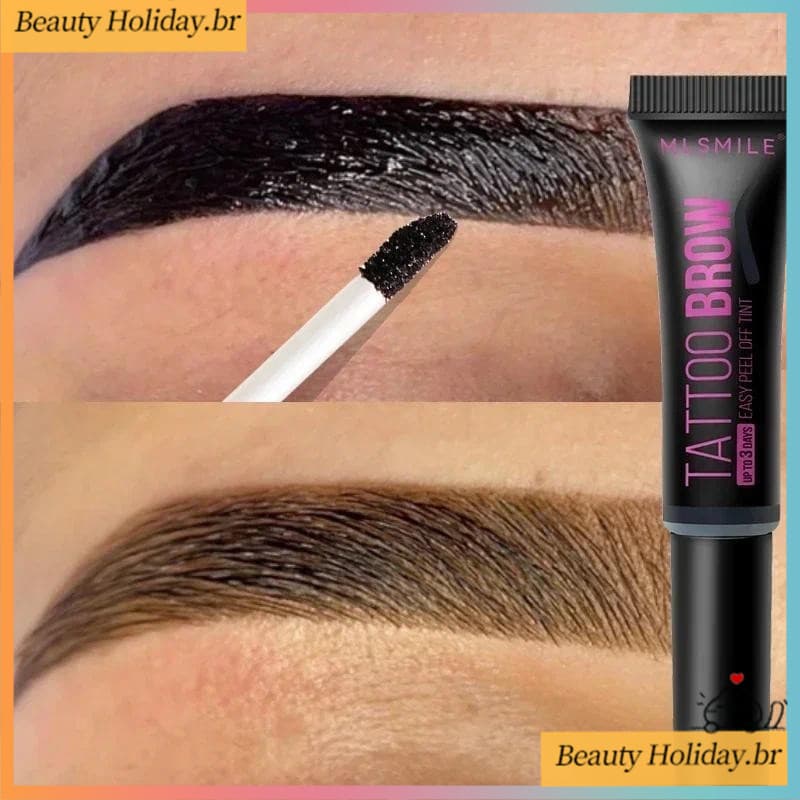 Gel Semi-Permanente Para Sobrancelhas À Prova D'água Tattoo Tint Long-lasting Black Brown Dye Eyebrow Cream Cosmético