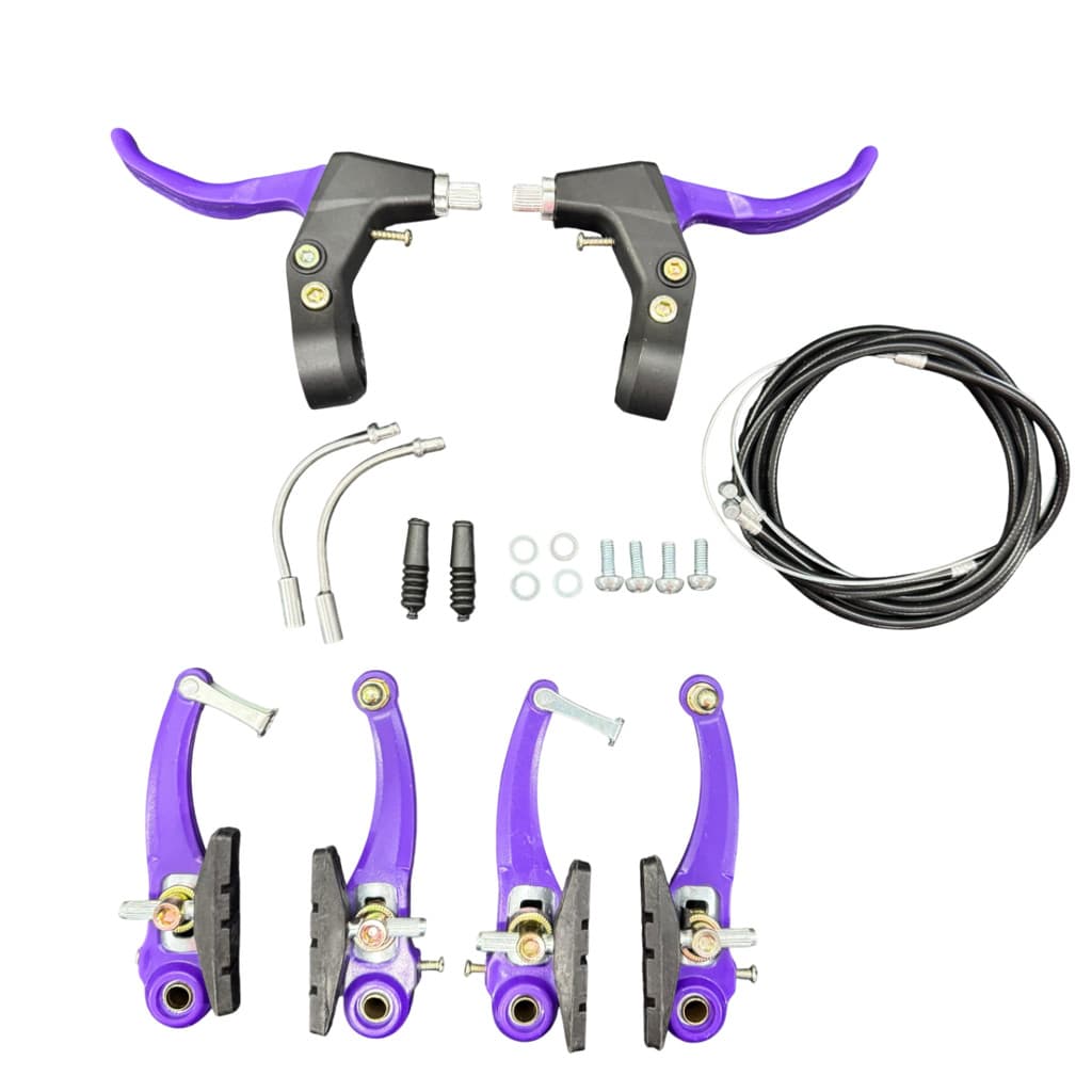 Jogo Freio V-brake Nylon Violeta C/manete