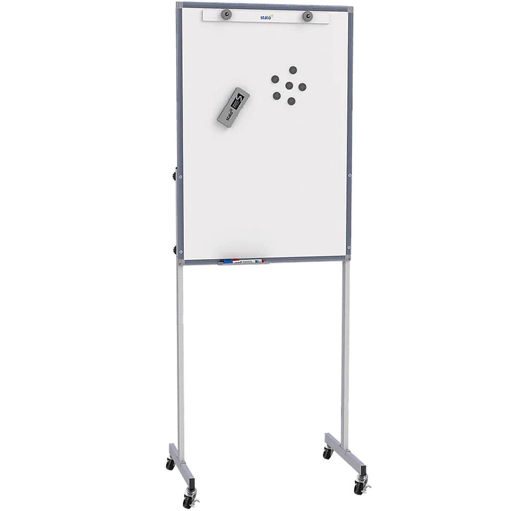 Cavalete Flip Chart Quadro Branco 100x70cm Lousa Magnética Com Rodas Rodízios