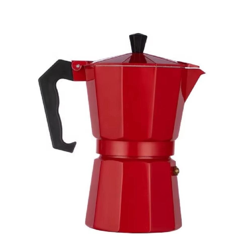 CAFETEIRA ITALIANA VERMELHA 6 XICARAS MOKA GRANDE CAFE EXPRESSO MANUAL PREMIUM VINTAGE LUXO
