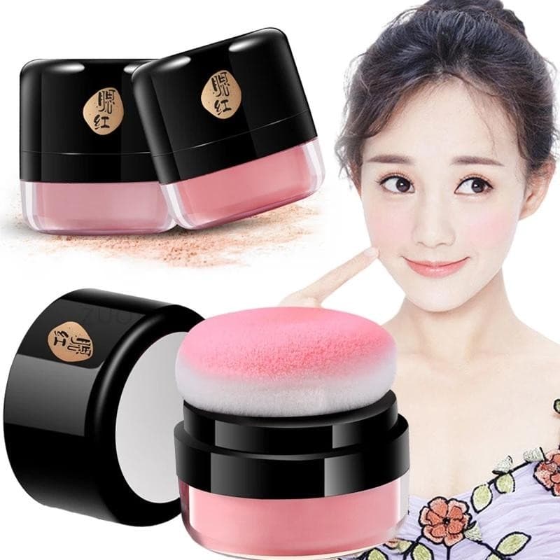 Blush em Pó Suave para o Rosto, Blush Eficaz para as Maçãs do Rosto, Paleta de Blush Iluminadora para a Pele, Controle d