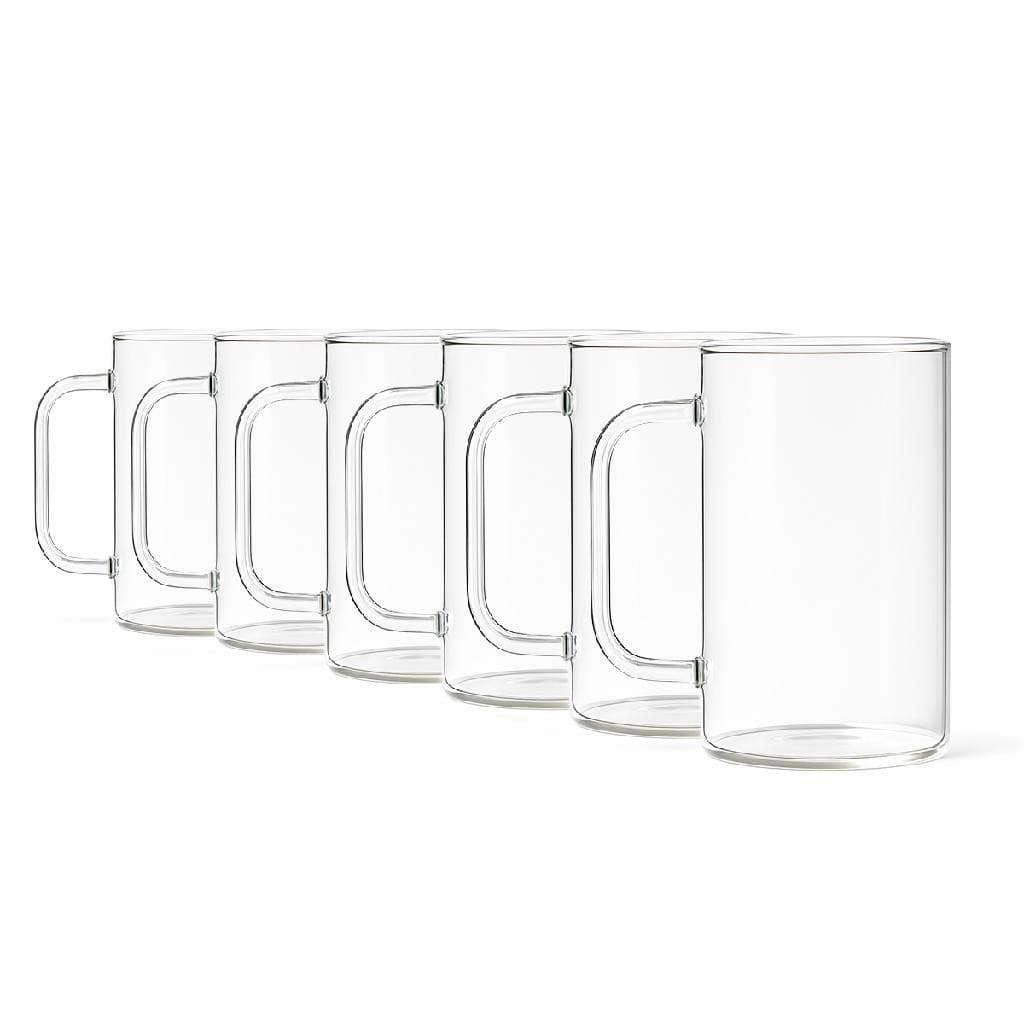 Caneca Xícaras vidro cappuccino café 270ML 6 Peças grande nespresso dolce gusto Cristal americano